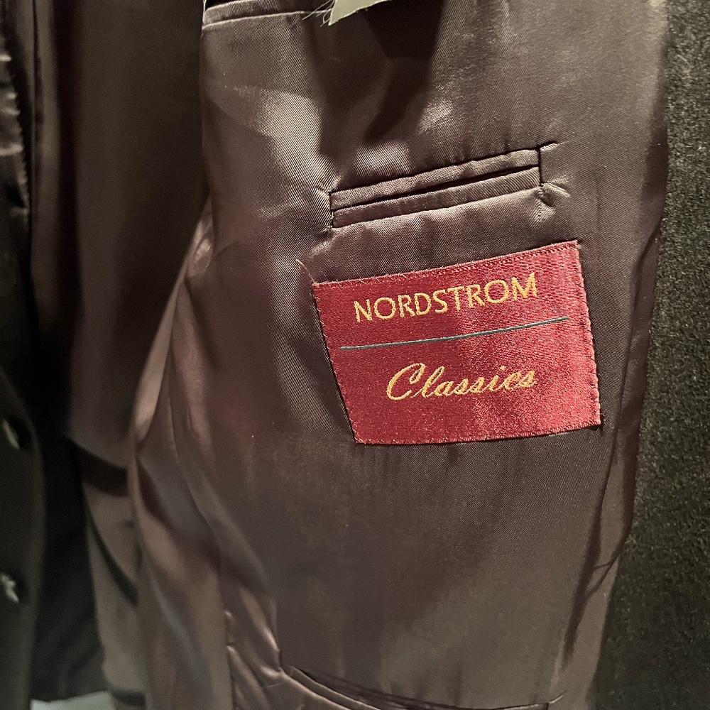 Loro Piana & Co.  Made in Italy 100% cashmere jet black NORDSTROM OVERCOAT - Picture 3 of 6